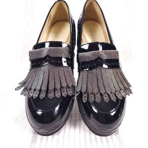 Office Angela Scott Shoes Mr Pennywise Womens 11 Black Patent Platform Kiltie